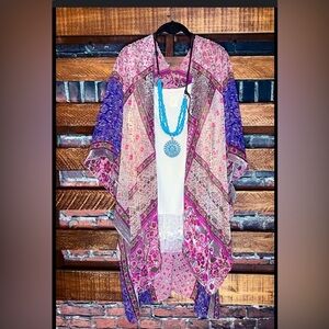 Sweet Nostalgia Velvet Bohemian Kimono Jacket